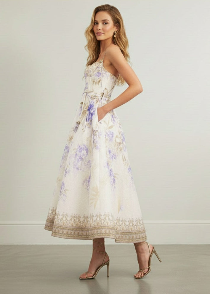 ariana floral midi dress z supply The Ariana Midi Dress in Floral
