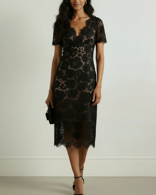 Black Lace Midi